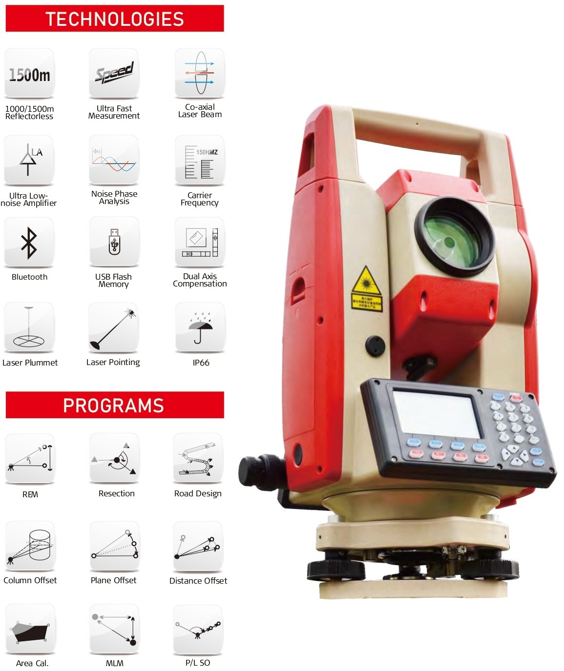 Total Station for land surveying