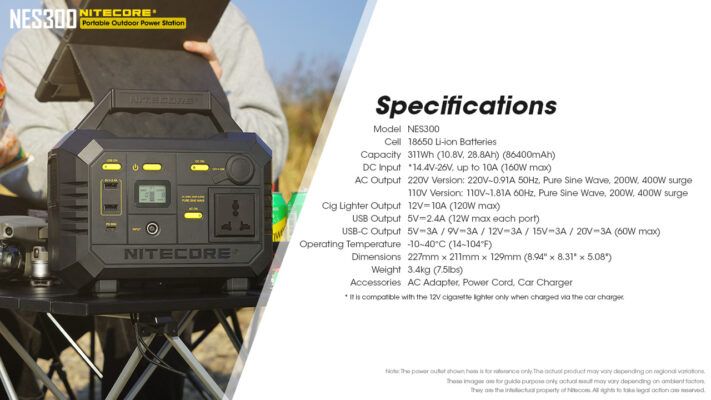 NES300 Specifications