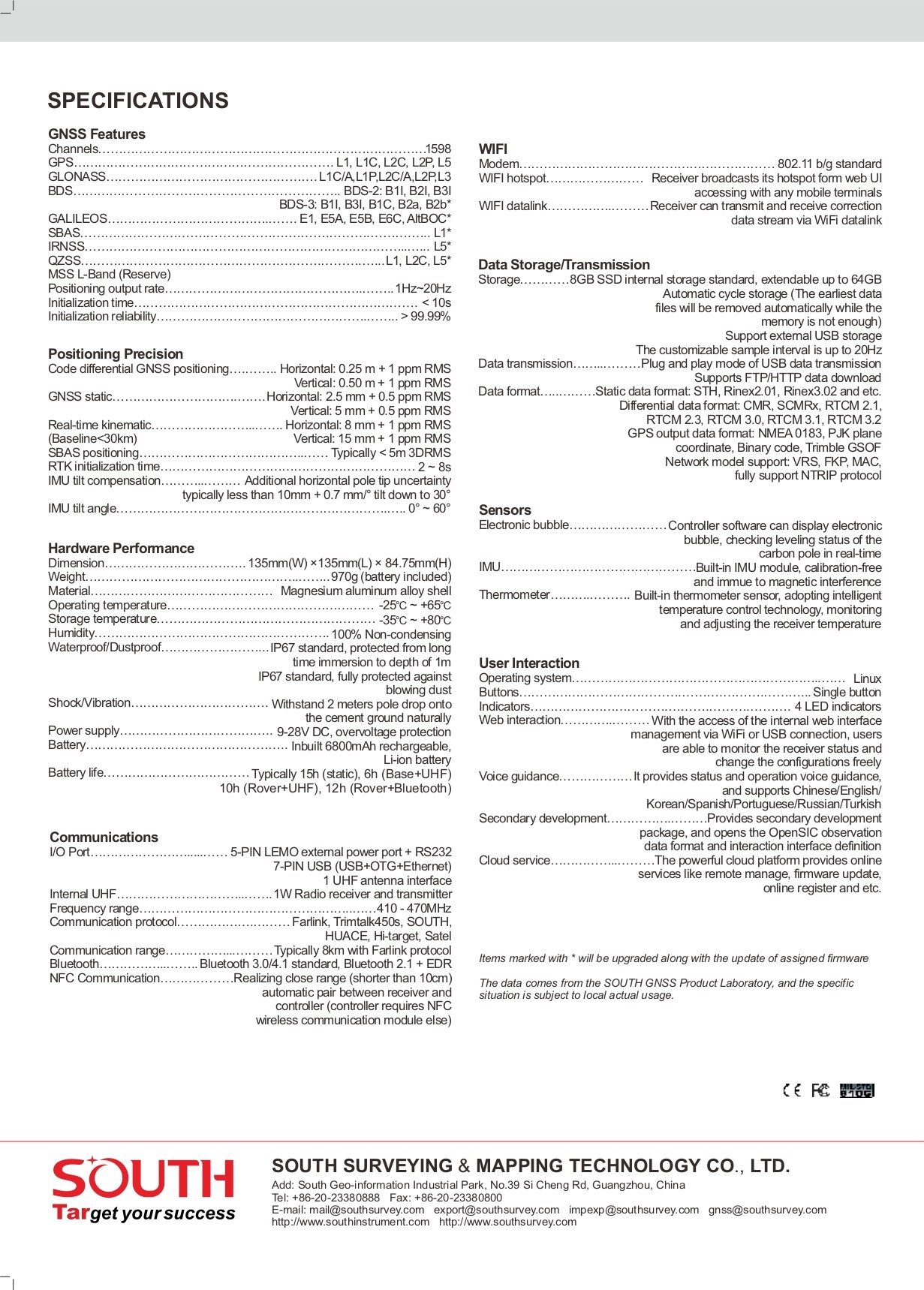 GNSS receiver for land surveying