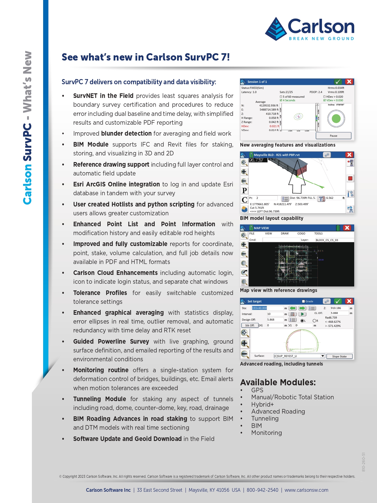 Land surveying field software