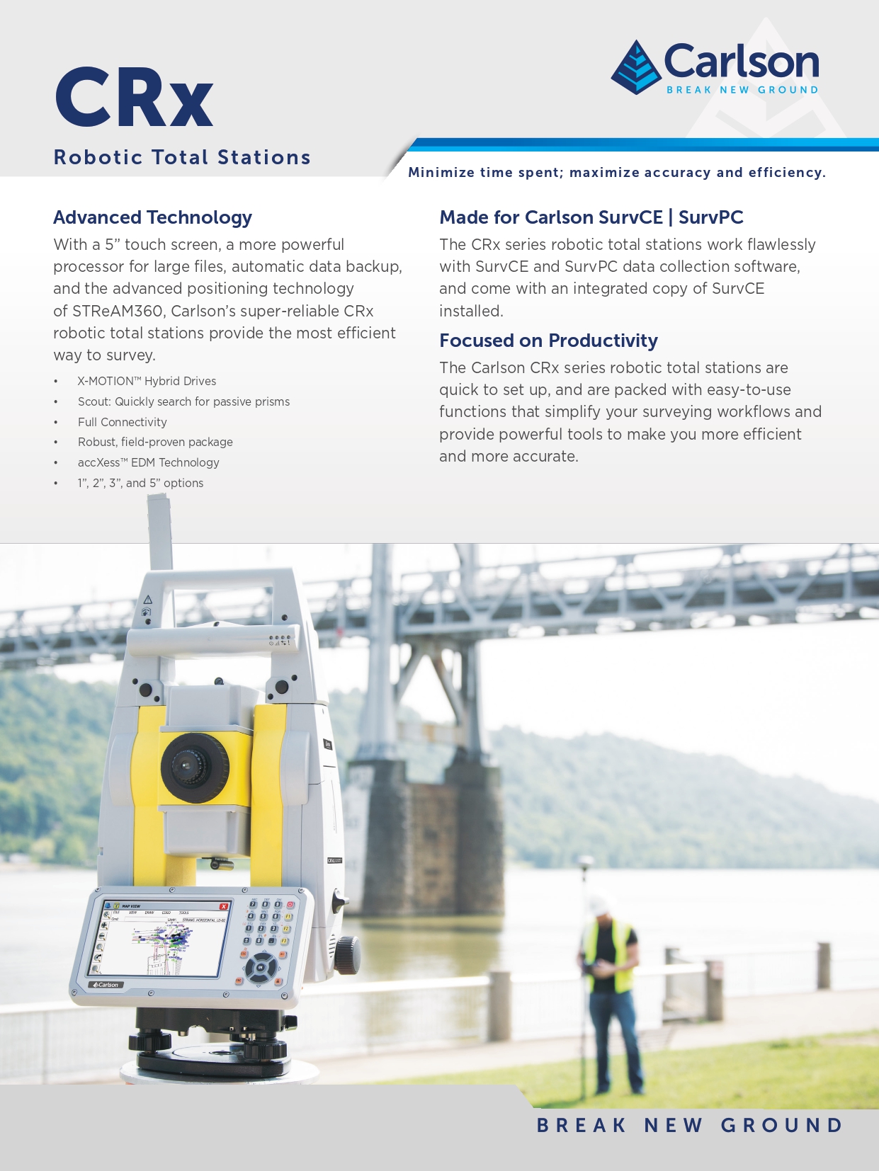 Robotic total station for surveying